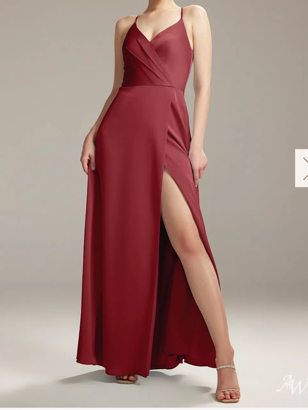 AW ADELIZA DRESS
Satin Charmeuse Burgundy NWOT Size 8